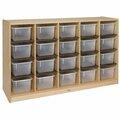 Whitney Brothers WB3251 48'' x 14'' x 30'' 20 Cubby Storage Cabinet with Bins 9463251